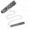 KINK - COLAR DE ALÃA DE REBITE DE ANEL COM CINTO 65 CM PRETO AJUSTÃVEL 36-50 CM X 3,8 CM - Image 4