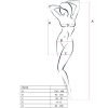 PASSION WOMAN BS026 VESTIDO DE BODYSTOCKING ESTILO BRANCO TAMANHO ÚNICO - Image 2
