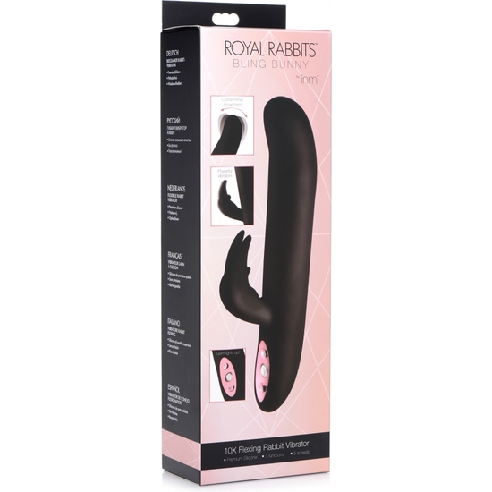 VIBRADOR 10X FLEXING RABBIT VIBRATOR - BLACK - Image 2