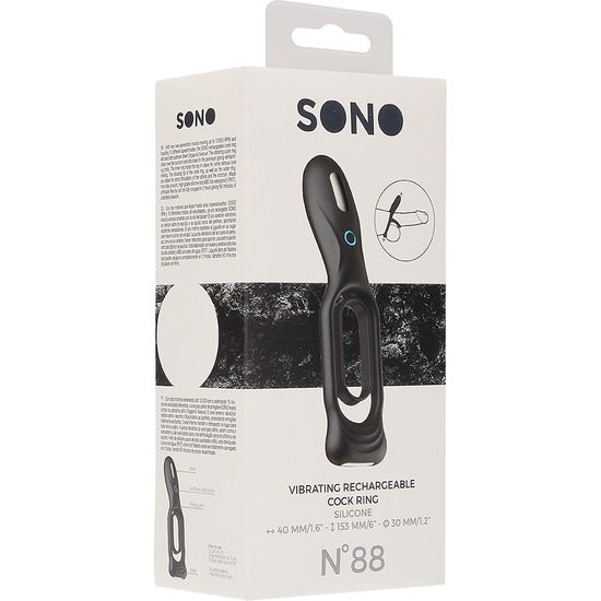 N0. 88 - ANILLO VIBRADOR RECARGABLE - NEGRO - Image 2