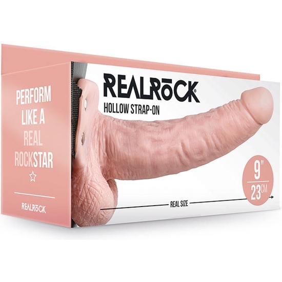 REALROCK-CORREA HUECA CON TESTÍCULOS- 9/ 23 CM-PIEL - Image 2