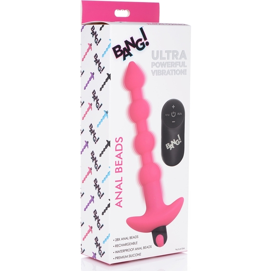 PLUG VIBRADOR DE BOLAS ANALES DE SILICONA - ROSA - Image 2