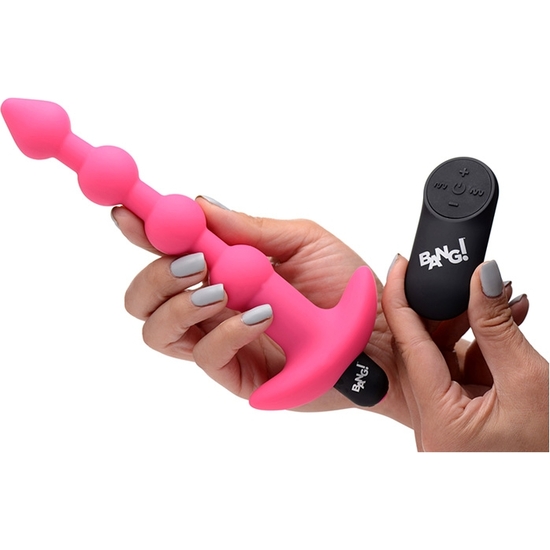 PLUG VIBRADOR DE BOLAS ANALES DE SILICONA - ROSA - Image 3