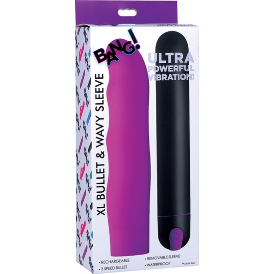 BALA XL MÁS FUNDA DE SILICONA CON ONDAS - MORADO - Image 2