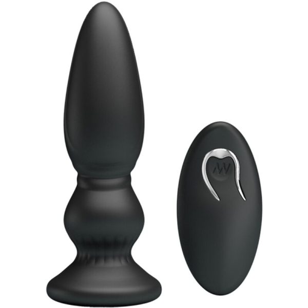 MR PLAY - PLUGUE ANAL DE CONTROLE REMOTO VIBRADOR PODEROSO PRETO