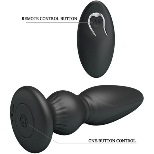 MR PLAY - PLUGUE ANAL DE CONTROLE REMOTO VIBRADOR PODEROSO PRETO - Image 7