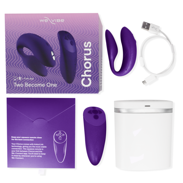 VIBRADOR WE VIBE CHORUS CASAIS COM SQUEEZE CONTROL - ROXO - Image 3