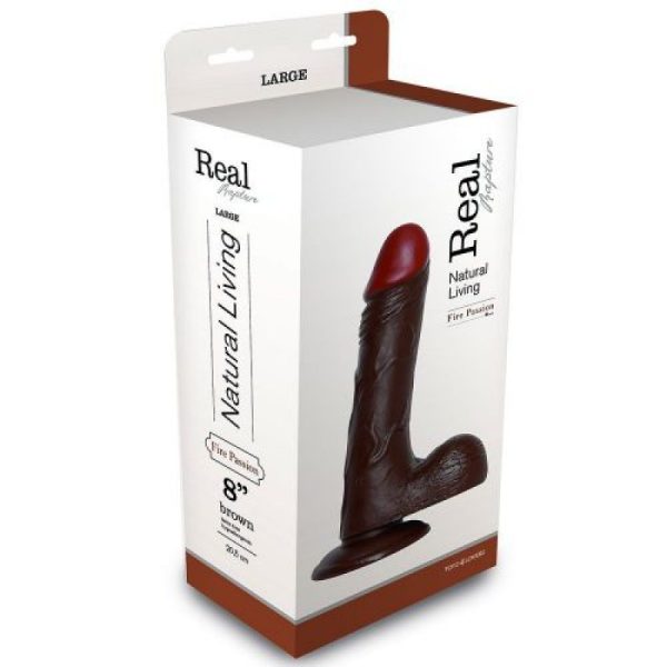 DILDO REALÍSTICO REAL RAPTURE FIRE PASSION 8'' NEGRO - Image 2