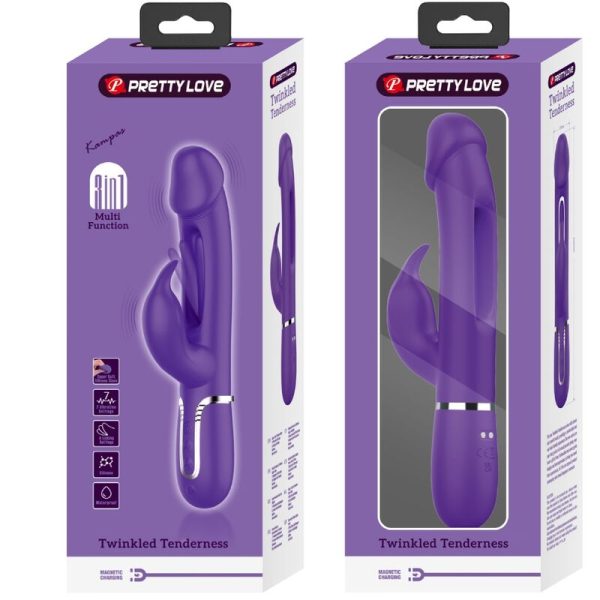 PRETTY LOVE - VIBRADOR COELHO DEJON 3 EM 1 MULTIFUNO AQUA VERDE - Image 9