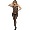 SUBBLIME - 951726 BODYSTOCKING SEM FUNDO DE REDE ELSTICA PRETA TAMANHO ÃNICO