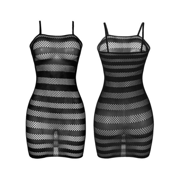 SUBBLIME - 951733 BODYSTOCKING DE REDE COM LISTRAS PRETAS TAMANHO ÃNICO - Image 4