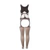 SUBBLIME - 951900 BODYSTOCKING SEM FUNDO DE REDE COM COPA E OMBROS ABERTOS PRETO TAMANHO ÃNICO - Image 4