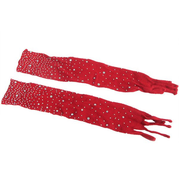 SUBBLIME - 952181 BODYSTOCKING DE REDE COM LUVAS E DIAMANTES VERMELHO TAMANHO ÃNICO - Image 5