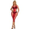 SUBBLIME - 952327 VESTIDO LONGO RED FISHNET TAMANHO ÃNICO