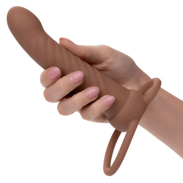 CALEXOTICS - MAXX RIBBED DUAL PENETRATOR 10 VIBRAÃÃES MARROM - Image 7