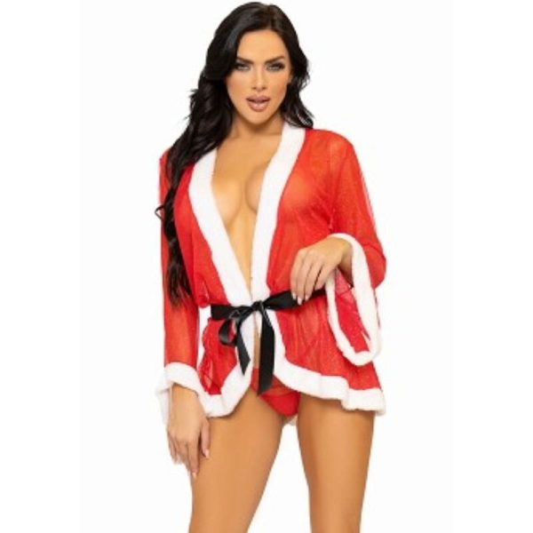 LEG AVENUE - FANTASIA DE LINGERIE SEXY DE NATAL PAPAI NOEL VERMELHO M/G - Image 4