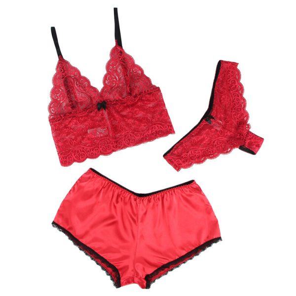 SUBBLIME - 953898 CAMISOLA DE SEDA E RENDA + CALCINHA VERMELHA S/M - Image 3