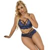 SUBBLIME - 954062 SUTIÃ + CALCINHA RENDA AZUL S/M - Image 3