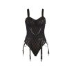 SUBBLIME - 954260 BODY COM CORRENTES + CINTA-LIGA PRETO S/M - Image 5