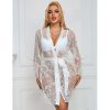 SUBBLIME - 954369 CAMISOLA DE NOITE MANGA COMPRIDA COM DESIGN FLORAL BRANCO S/M - Image 9