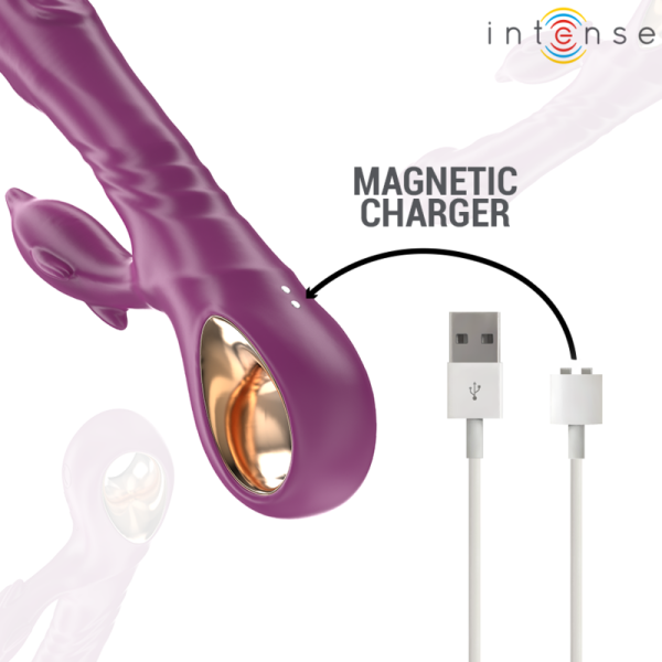 INTENSE - HALLE VIBRADOR MULTIFUNCIONAL COM LÃNGUA ESTIMULANTE DE GOLFINHOS ROXO - Image 6