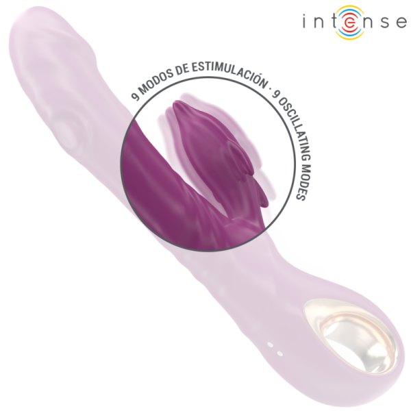INTENSE - HALLE VIBRADOR MULTIFUNCIONAL COM LÃNGUA ESTIMULANTE DE GOLFINHOS ROXO - Image 5