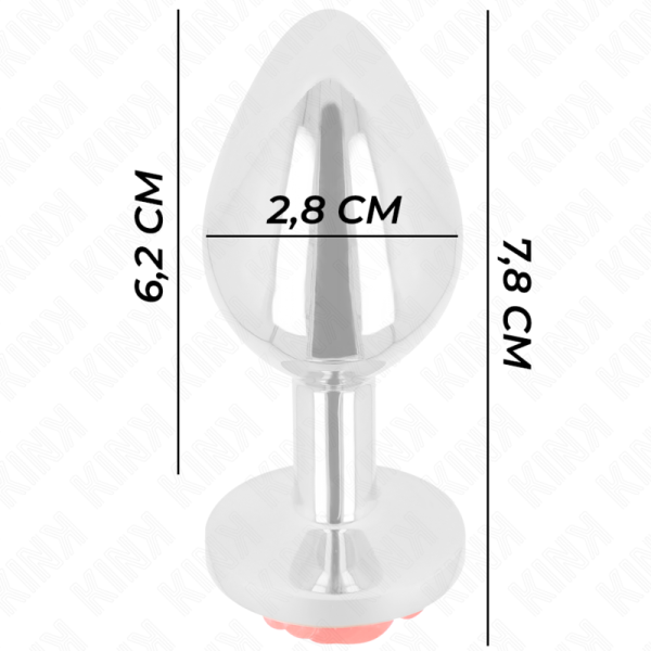 KINK - PLUG ANAL ROSA VERMELHO TAMANHO S - Image 4