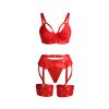 SUBBLIME - 955267 SUTIÃ BONDAGE VERMELHO COM CONJUNTO DE LIGA L/XL - Image 5