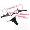 SUBBLIME - 955304 CONJUNTO DE SUTIÃ COM COLAR E DETALHES NAS PERNAS ROSA FLUORESCENTE L/XL - Image 7