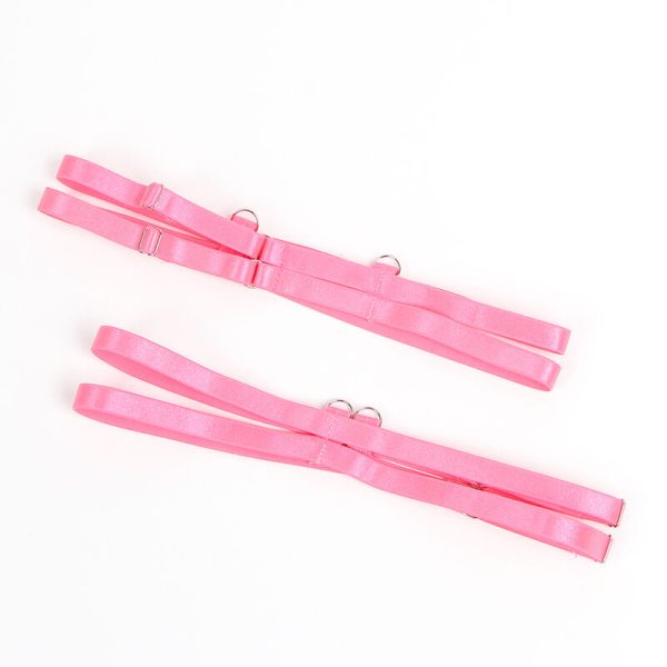 SUBBLIME - 955359 CONJUNTO DE SUTIÃ COM RENDA E LIGAS ROSA E ROXO S/M - Image 11