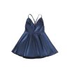 SUBBLIME - 955427 VESTIDO COM ALÃAS DE COURO AZUL L/XL - Image 6