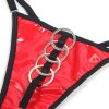 SUBBLIME - 955540 CONJUNTO DE SUTIÃ DE COURO VERMELHO COM ZÃPER DE MALHA L/XL - Image 7