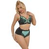 SUBBLIME - 955557 CONJUNTO DE SUTIÃ DE COURO VERDE COM ZÃPER DE MALHA S/M - Image 2