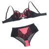 SUBBLIME - 955571 CONJUNTO DE SUTIÃ DE COURO VERDE COM ZÃPER DE MALHA ROSA P/M - Image 6