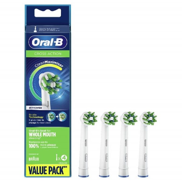 RECAMBIO 4UDS BRAUN ORAL-B CROSSACTION EB50