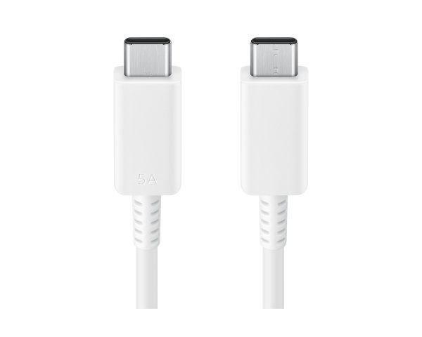 SAMSUNG TYPE C/ TYPE C DATA CABLE 5A 1.8M EP-DX510JWE WHITE - Image 3