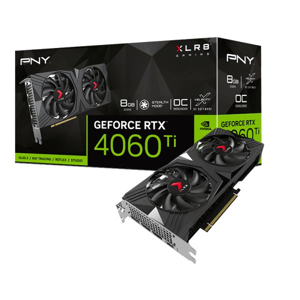 VGA GEFORCE RTX 4060 TI 8GB XLR8 Gaming VERTO Overclocked PNY