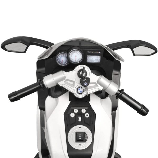 Motocicleta eléctrica BMW 283 para crianças- branca 6V - Image 7