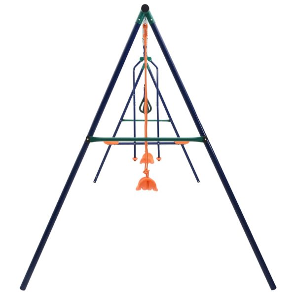 Conjunto de baloiços com argolas de ginástica e 4 assentos aço - Image 3