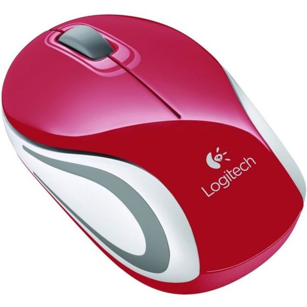 Mouse raton logitech m187 optico wireless inalambrico rojo 2.4ghz mini