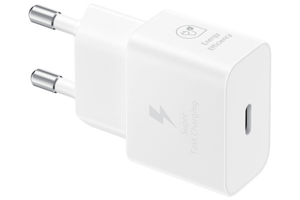 SAMSUNG QUICK CHARGER USB C 25W WITH DATA CABLE WHITE T2510XWE - Image 5