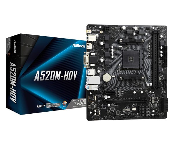 Placa base asrock am4 a520m - hdv m - atx 90 - mxbe50 - a0uayz