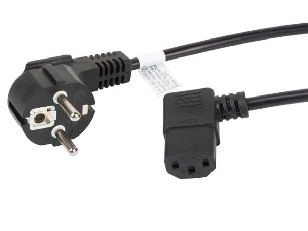 Cable de alimentacion lanberg schuko cee 7 - 7 a iec320 c13 acodado 1.8m