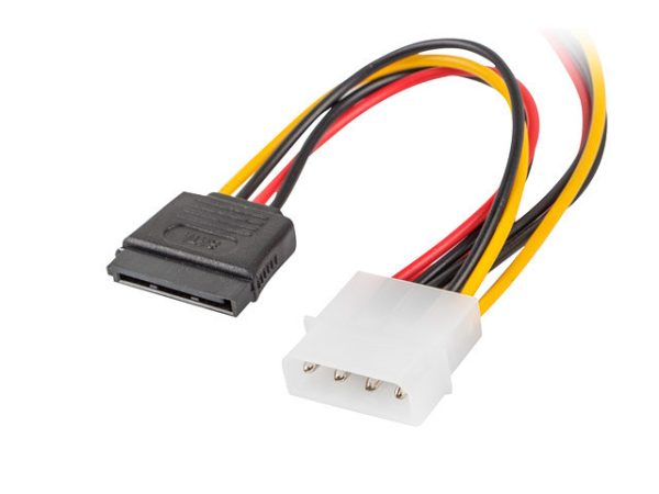 Cable lanberg alimentacion molex macho a 2x sata hembra 15 cm