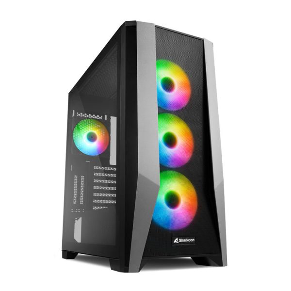 Caja ordenador gaming sharkoon tg7m atx 2xusb3.0 sin fuente