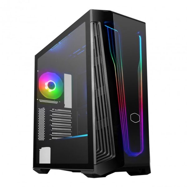 Caja ordenador gaming atx coolermaster mb540 negra cristal templado -  1 x 120mm argb