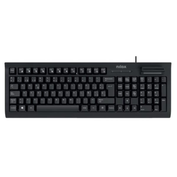 Teclado nilox nxkire0001 con lector dni usb español