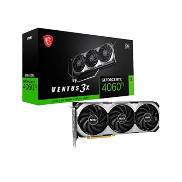 Tarjeta grafica msi rtx 4060ti ventus 3x 8gb oc gddr6 - 3 x dp - 1 x hdmi - pci express 4.0