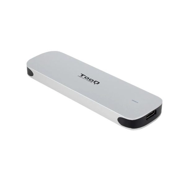 Carcasa disco duro tooq tqe - 2202s para ssd m.2 usb tipo c plata