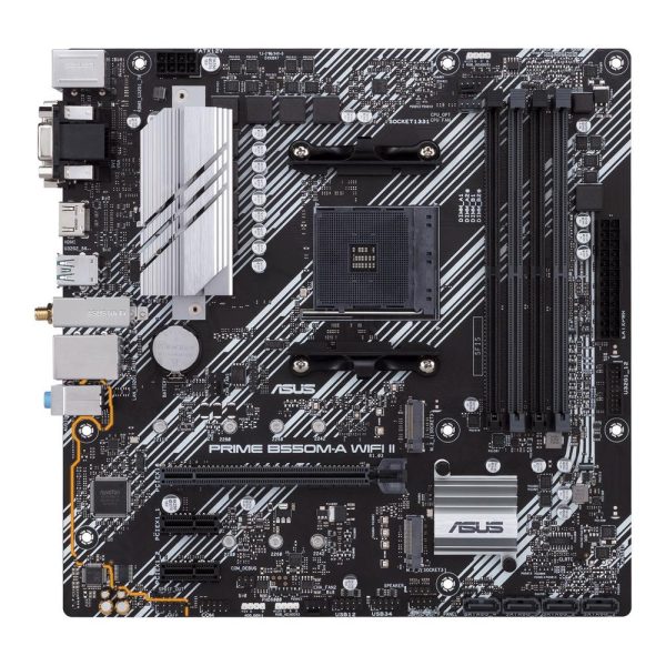 Placa base asus prime b550m - a wifi ii socket am4 ddr4x4 max 128gb 3200mhz d - sub hdmi dvi - d matx